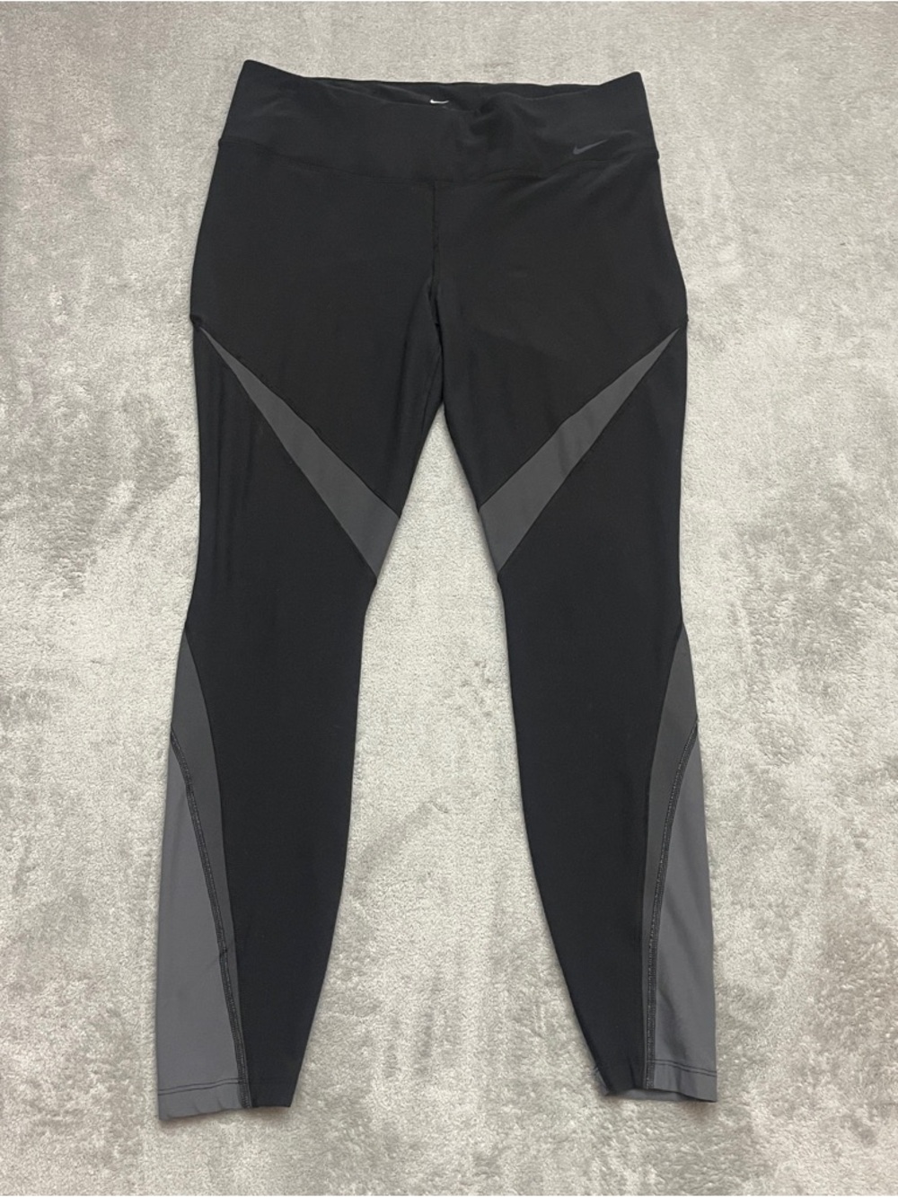 Nike Dri Fit Power Legend Tight Fit Leggings Black Gray 920536-011 Women's Sz XL